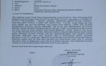 Oknum Polisi Lamsel Dilaporkan Terkait Modus Tipugelap Dengan Aplikasi NEXT15Adjob