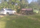 Diduga PT Ciomas Buang  Limbah Industri Dilahan Warga Talang Baru