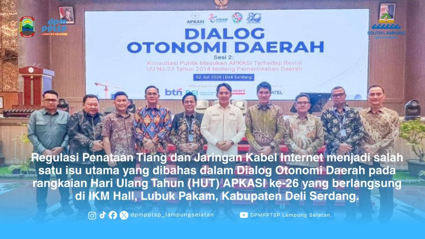 Regulasi Penataan Tiang dan Kabel Internet Jadi Fokus Dialog Otonomi Daerah APKASI 2026